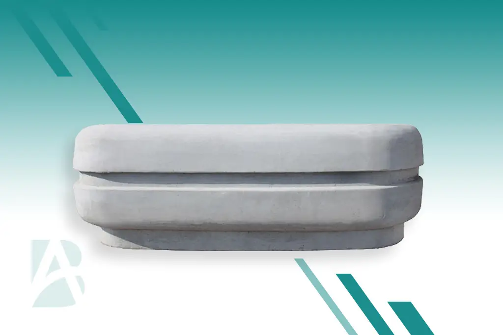 Oval Desenli Beton Saksı